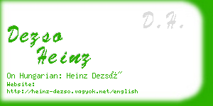 dezso heinz business card